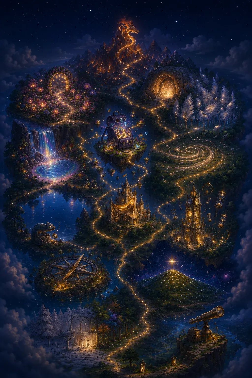 De wereld van Emotierijk bij nacht